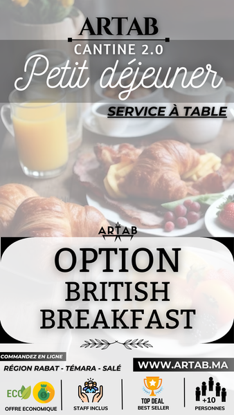 OPTION BRITISH BREAKFAST - P.DÉJ A TABLE