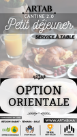 OPTION ORIENTALE - P.DÉJ A TABLE