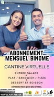 ABONNEMENT MENSUEL BINÔME - LUNDI AU VENDREDI (20 JOURS)