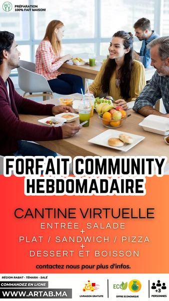 FORFAIT HEBDOMADAIRE COMMUNITY CANTINE VIRTUELLE