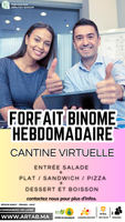 FORFAIT HEBDOMADAIRE BINÔME - CANTINE VIRTUELLE